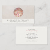 Kleurrijke Gold Circles Sphere Interieur Designer Visitekaartje (Voorkant / Achterkant)