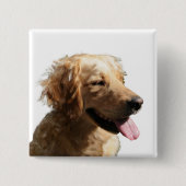 Kleurrijke Golden Retriever Button (Voorkant)