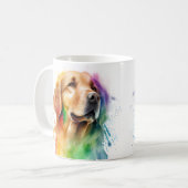 Kleurrijke Golden Retriever Dog Pet Coffee Mok, Cu Koffiemok (Voorkant links)
