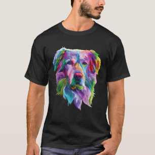 Kleurrijke Golden Retriever Dog pop Art geschenken T-shirt
