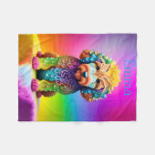 Kleurrijke Goldendoodle deken voor kinderen (Voorkant (Horizontaal))