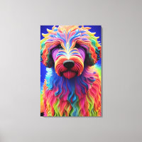 Kleurrijke Goldendoodle Hond Abstract
