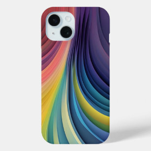 Kleurrijke Golf Abstracte Kunst iPhone 15 Case