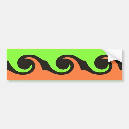 kleurrijke golf bumpersticker (Voorkant)