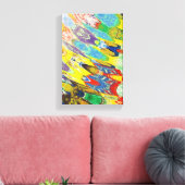 Kleurrijke golf canvas afdruk (Insitu (Woonkamer))