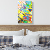 Kleurrijke golf canvas afdruk (Insitu (Slaapkamer))