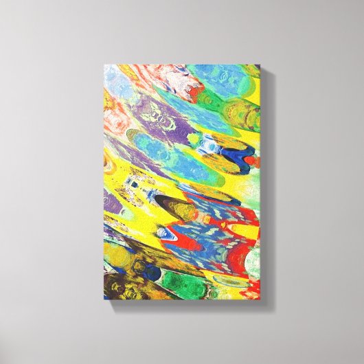 Kleurrijke golf canvas afdruk (Voorkant)