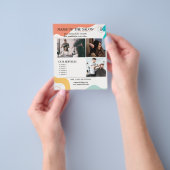 Kleurrijke golf moderne salon flyer (Hand)