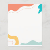 Kleurrijke golf moderne salon flyer (Achterkant)