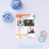 Kleurrijke golf moderne salon flyer (Enkel)