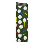 Kleurrijke Golf Patroon Monogram Thermosbeker (Geroteerd rechts)