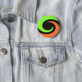 kleurrijke golf ronde button 5,7 cm (In situ)