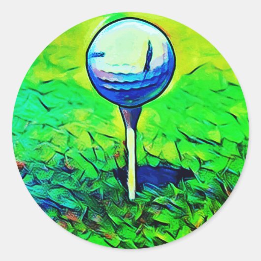 Kleurrijke golfbaan T-shirt van Stickers (Voorkant)