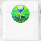 Kleurrijke golfbaan T-shirt van Stickers (Tas)