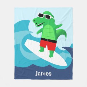 Kleurrijke golfgeleiderslang voor het surfen van a fleece deken