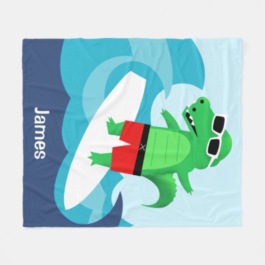 Kleurrijke golfgeleiderslang voor het surfen van a fleece deken (Voorkant (Horizontaal))