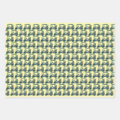 Kleurrijke Golfkarretjes #1 Inpakpapier Vel (Voorkant 3)