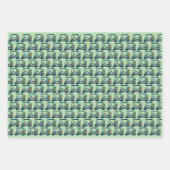 Kleurrijke Golfkarretjes #1 Inpakpapier Vel (Voorkant 2)