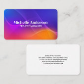 Kleurrijke golflijnen achtergrond visitekaartje (Voorkant / Achterkant)