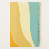 Kleurrijke golflijnen gepersonaliseerd planner (Achterkant)