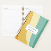 Kleurrijke golflijnen gepersonaliseerd planner (Display)