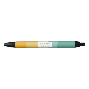 Kleurrijke golflijnen gepersonaliseerd zwarte inkt pen