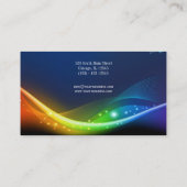 Kleurrijke golflijnen visitekaartje (Achterkant)