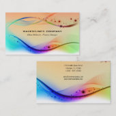 Kleurrijke golflijnen visitekaartje (Voorkant / Achterkant)