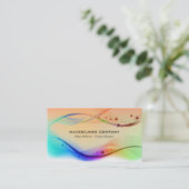 Kleurrijke golflijnen visitekaartje (Staand voorkant)
