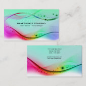 Kleurrijke golflijnen visitekaartje (Voorkant / Achterkant)