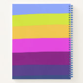 Kleurrijke golfontwerp aangepaste tekst notitieboek (Achterkant)
