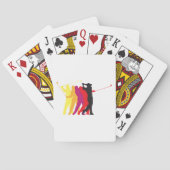 Kleurrijke Golfswing Silhouet Golfer Overzicht Pokerkaarten (Achterkant)