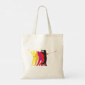Kleurrijke Golfswing Silhouet Golfer Overzicht Tote Bag (Achterkant)