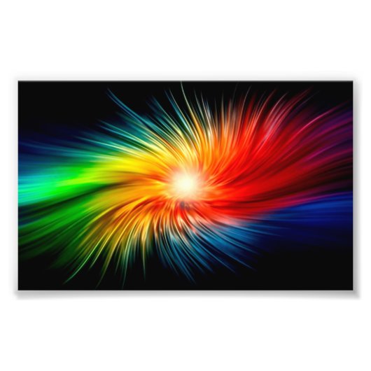 Kleurrijke golven 25,4 x 20,32 cm - Fotopapier Foto Afdruk (Voorkant)