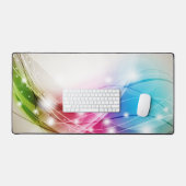 Kleurrijke golven beige achtergrond bureaumat (Keyboard & Muis)