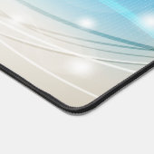 Kleurrijke golven beige achtergrond bureaumat (Hoek)