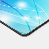 Kleurrijke golven Blauwe achtergrond Bureaumat (Hoek)