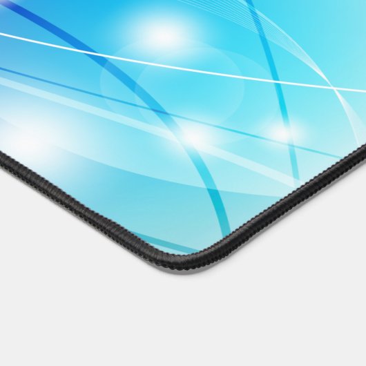 Kleurrijke golven Blauwe achtergrond Bureaumat (Hoek)