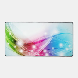 Kleurrijke golven Blauwe achtergrond Bureaumat