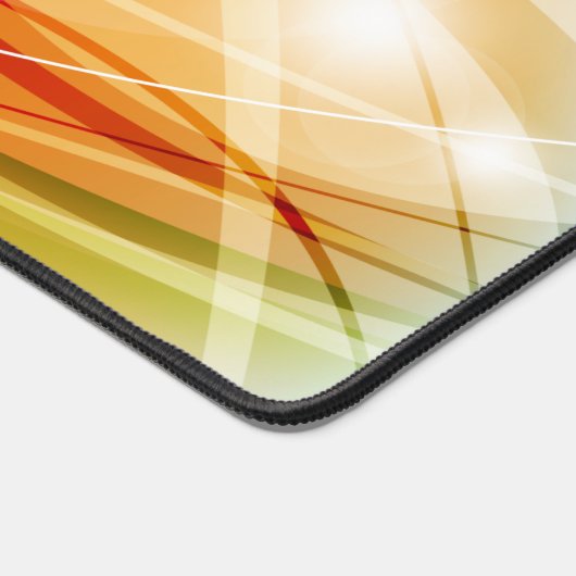 Kleurrijke golven Blauwe achtergrond Bureaumat (Hoek)