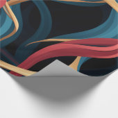 Kleurrijke golven cadeaupapier (Hoek)