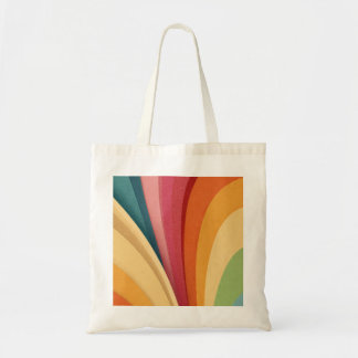Kleurrijke golven en vormen in ontwerp tote bag