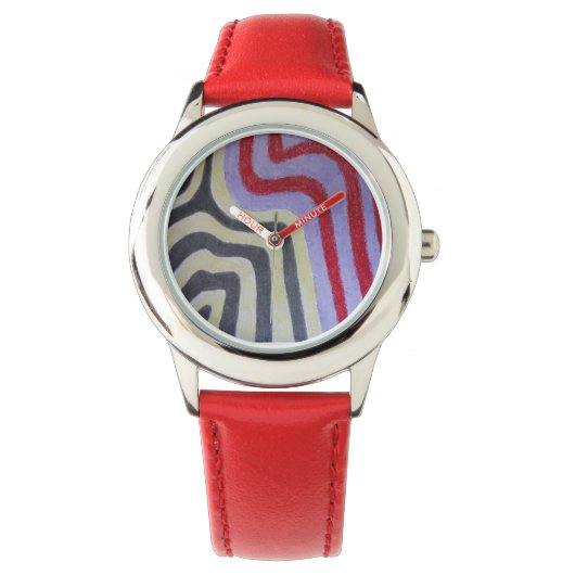 Kleurrijke golven eWatch horloge (Voorkant)