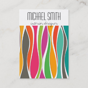 Kleurrijke golven Interieur Designer Visitekaartje