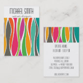 Kleurrijke golven Interieur Designer Visitekaartje (Voorkant / Achterkant)