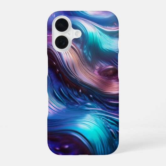 Kleurrijke Golven iPhone 16 Hoesje (Achterkant)