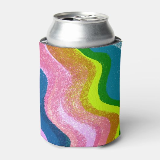 Kleurrijke golven koeler (Blikje Voorkant)