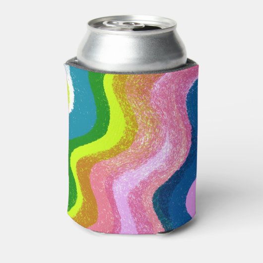 Kleurrijke golven koeler (Blikje Achterkant)