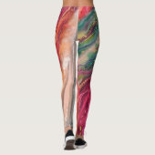 Kleurrijke golven Leggings (Achterkant)