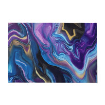 Kleurrijke golven Paarse Blue Welcome Mat